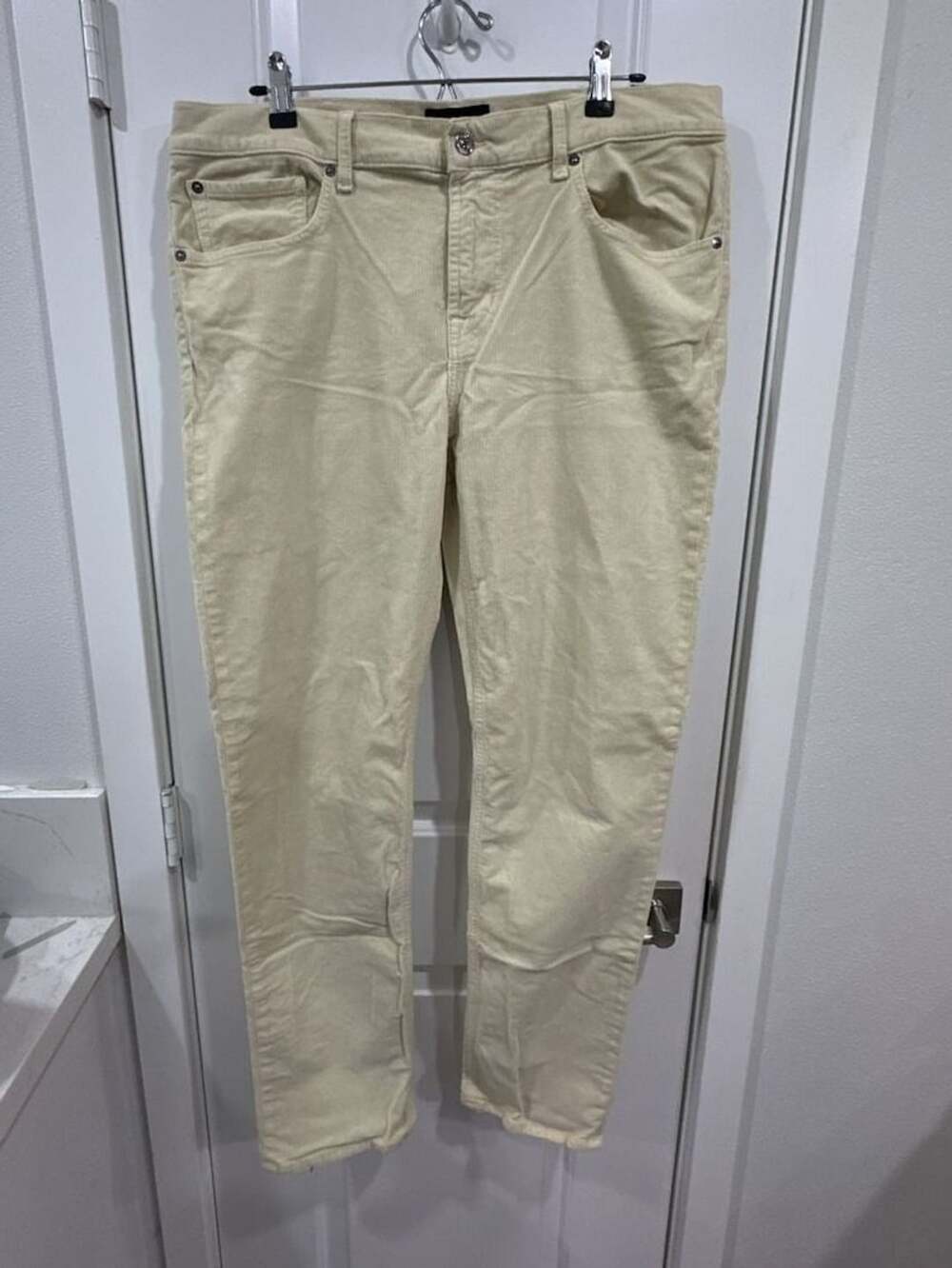 7 For All Mankind Ivory Corduroy Pants